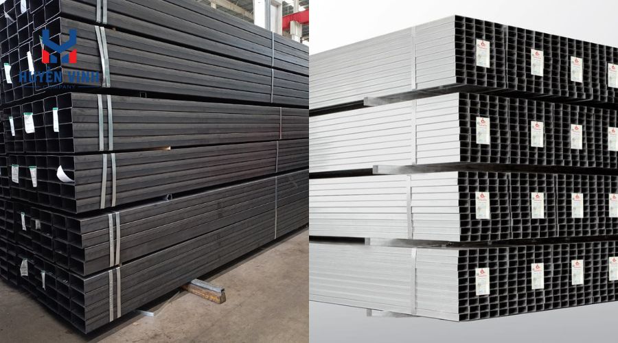 thép hộp đen và thép hộp mạ kẽm