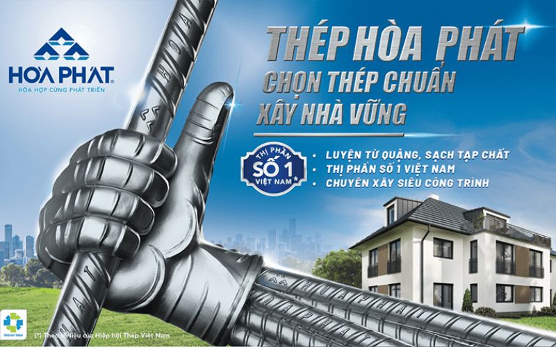 Thép Hòa Phát dẫn đầu thị phần thép xây dựng Thép Hòa Phát dẫn đầu thị phần thép xây dựng