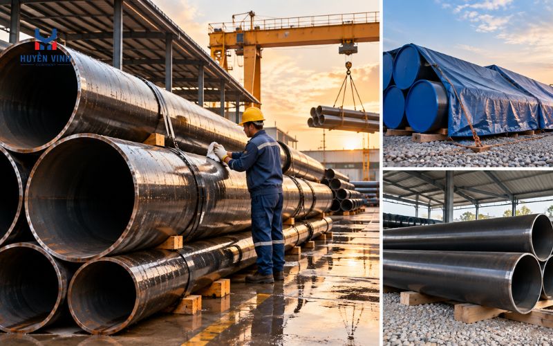 Cách bảo quản ống thép đen cỡ lớn